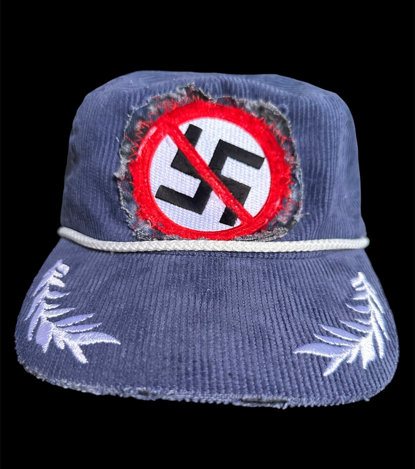 Anti Nazi corduroy campaign hat